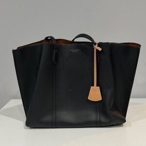 Tory Burch Perry Triple-Compartment Tote Bag Black